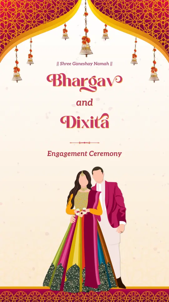 Classic Royal Theme Engagement Invitation