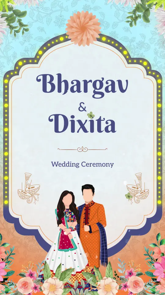 Festive Celebration Theme Wedding Invitation