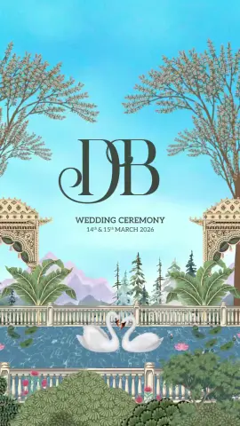Peacock Floral Theme Wedding Invitation