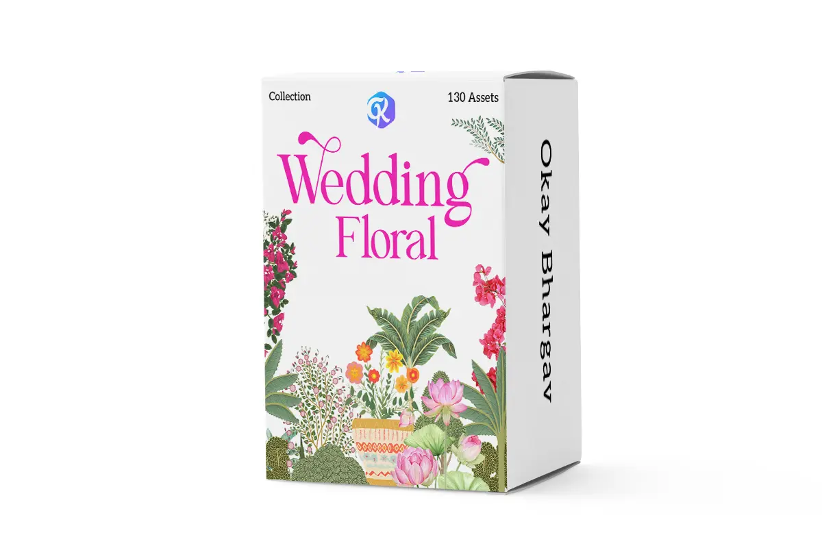 Wedding Floral PNG Assets Bundle Download preview 1