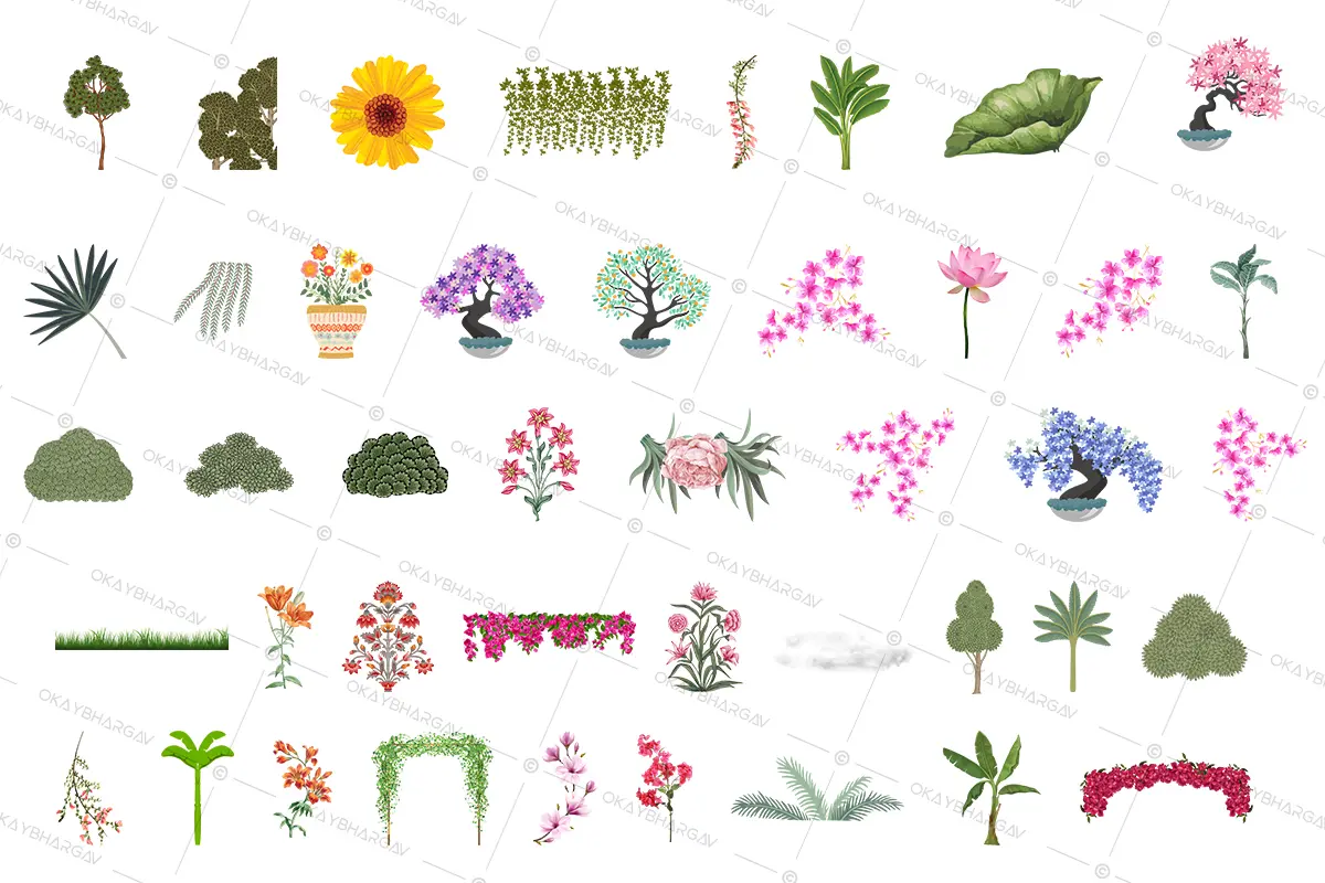 Wedding Floral PNG Assets Bundle Download preview 2