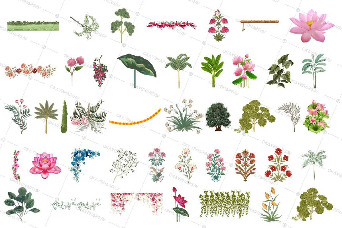 Wedding Floral PNG Assets Bundle Download preview 3