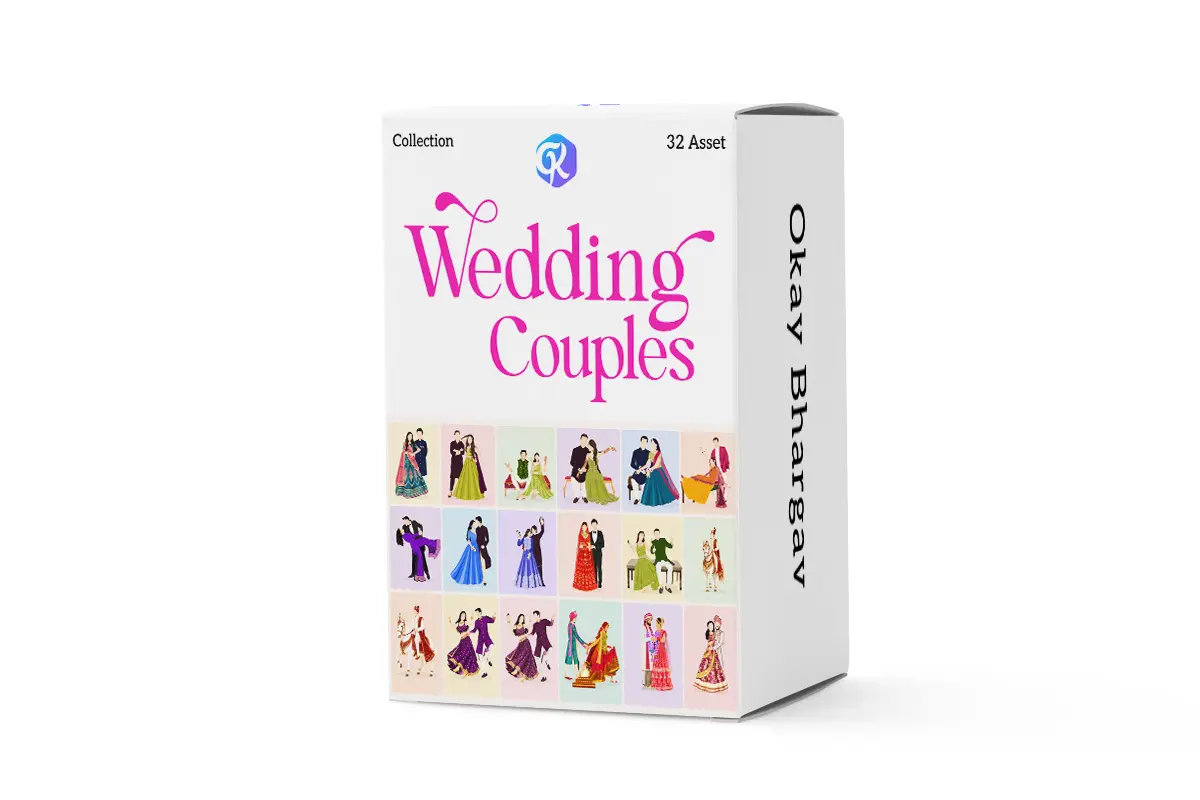 Wedding Couples PNG Assets Bundle Download