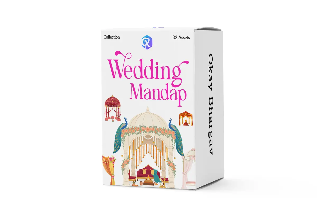 Wedding Mandap Elements PNG Asset Bundle Download preview 1