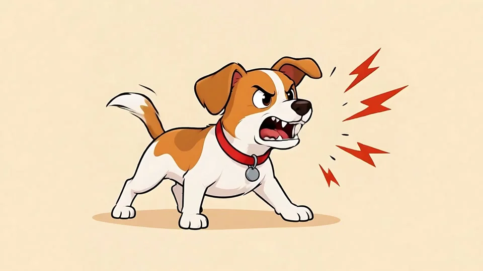 Animated Angry Barking Dog Aggressive Pet Behave