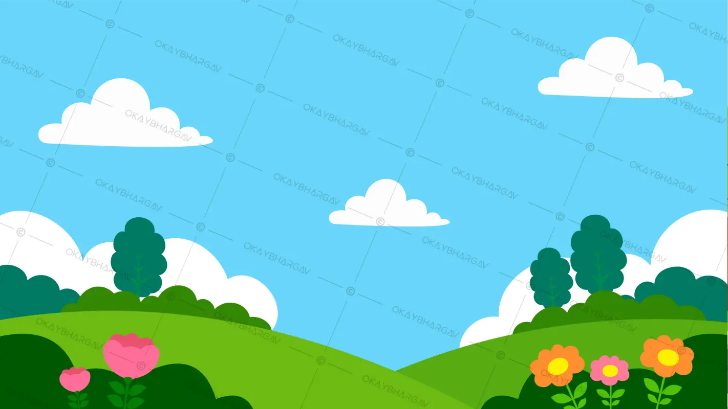 Cartoon Nature Minimal landscape